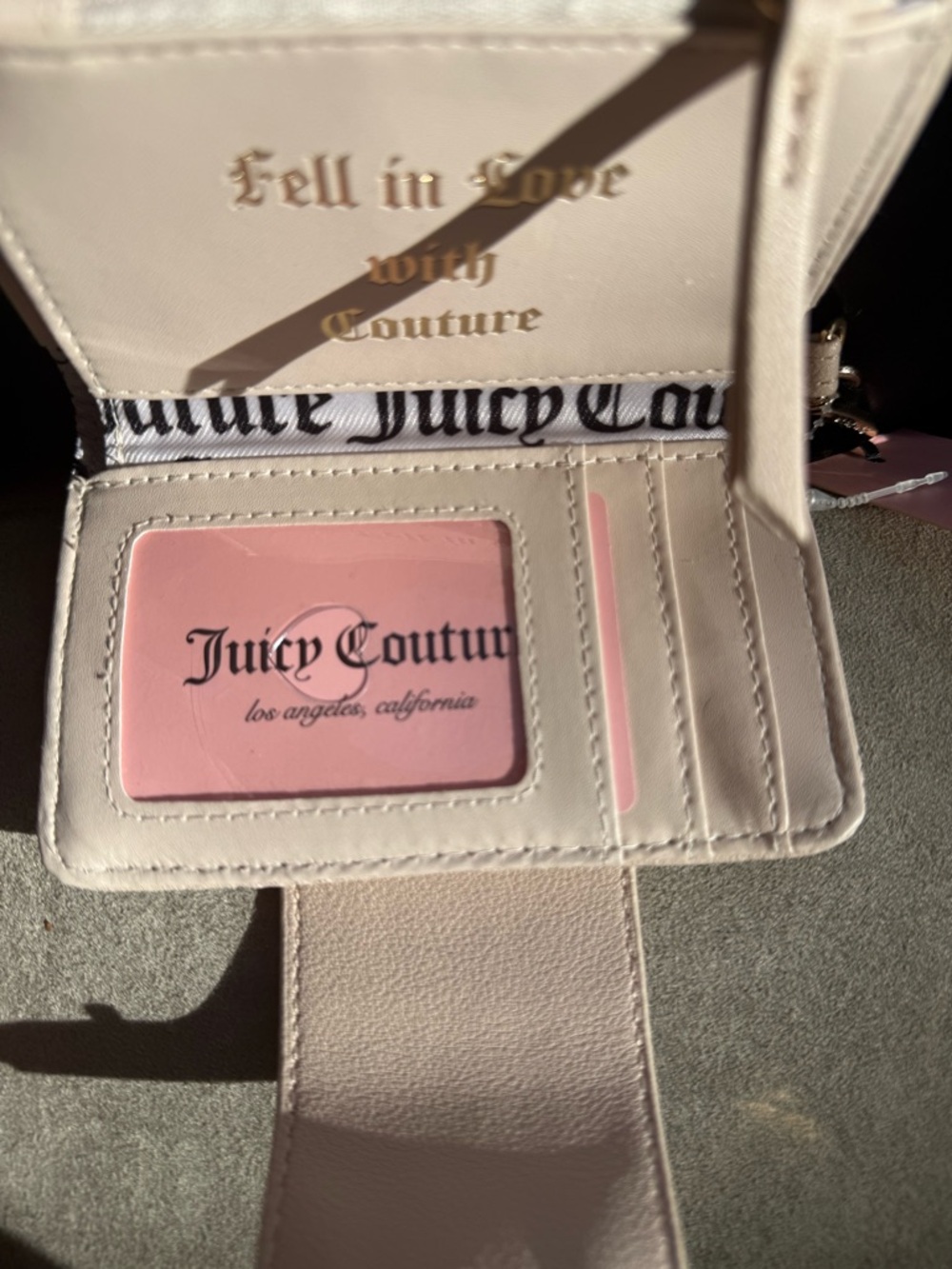 Juicy Couture Cream Quilted Wallet with Gold Hardware - Picture 6 of 7
